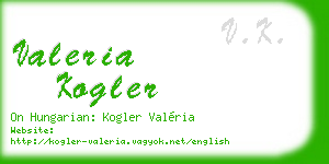 valeria kogler business card